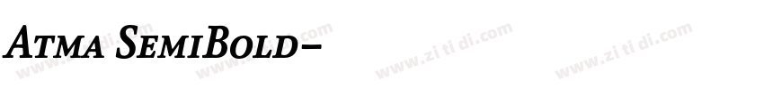 Atma SemiBold字体转换 Atma SemiBold字体转换